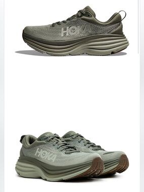 Hoka bondi 8One One Men's SLATE/BARLEY Performance Sneakers  size 11.5D new